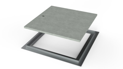 ECO DECK 5 Šachtový poklop 20 x 1031 x 1031 mm s rámem a okem pro otevření