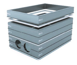 KOMPLET! Šachta 325x375x600 mm + POKLOP KOMPOZITNÍ