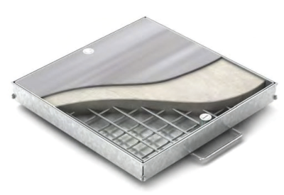 SF 15 Zadlažďovací poklop 900x900 mm, A15 kN, výška 50mm