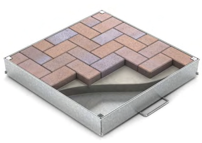 XP 250 Zadlažďovací poklop 400x400 mm, C250 kN, žárový pozink