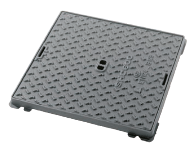 SDM 12 600x600 Litinový poklop 600x600mm, B125, rám 700x700mm, výška 42mm, na há