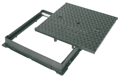 SDM 40 600x600 Litinový poklop 600x600mm, D400, rám 740x740mm, výška 100mm, na h