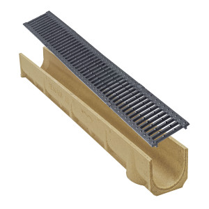 SELF LINE 100/110 žlab z polymerbetonu s litinovým můstkovým roštem; B125; dl. 1